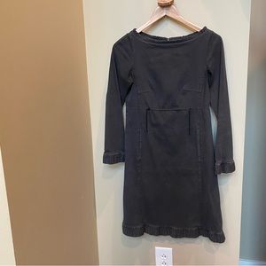Made in Italy black denim 3/4 sleeve dress